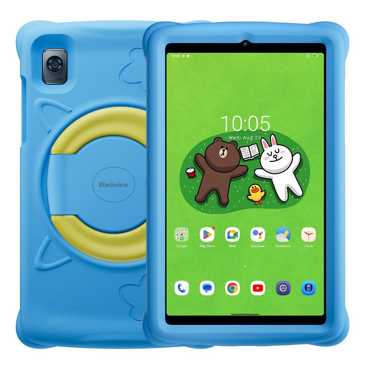 Blackview Детский планшет Tab 60 Kids 4GB+128GB, Android 13, поддержка  Widevine L1, с защитной крышкой корпуса, 8.68