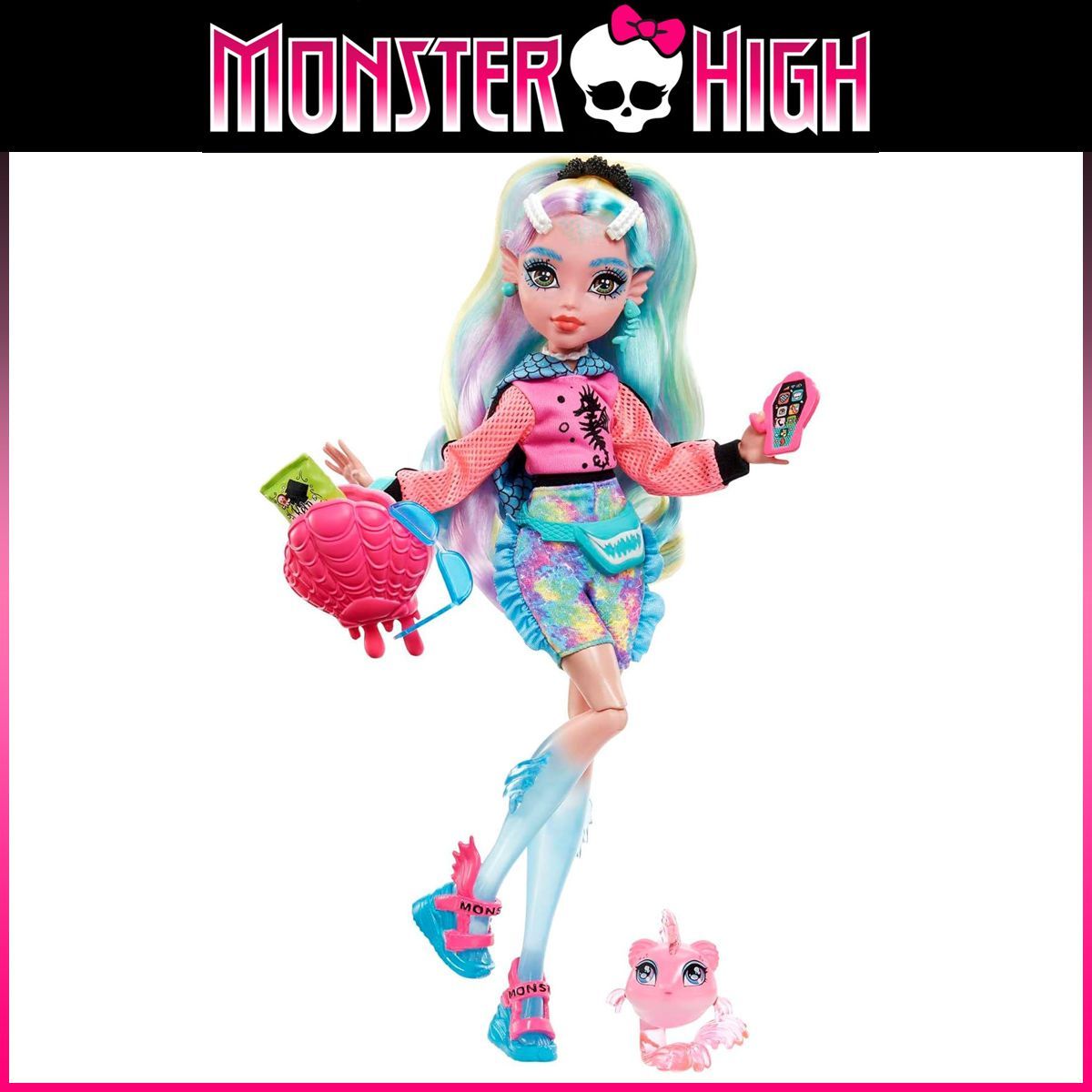 Кукла Monster High Лагуна Блю Монстр Хай Lagoona Blue с питомцем