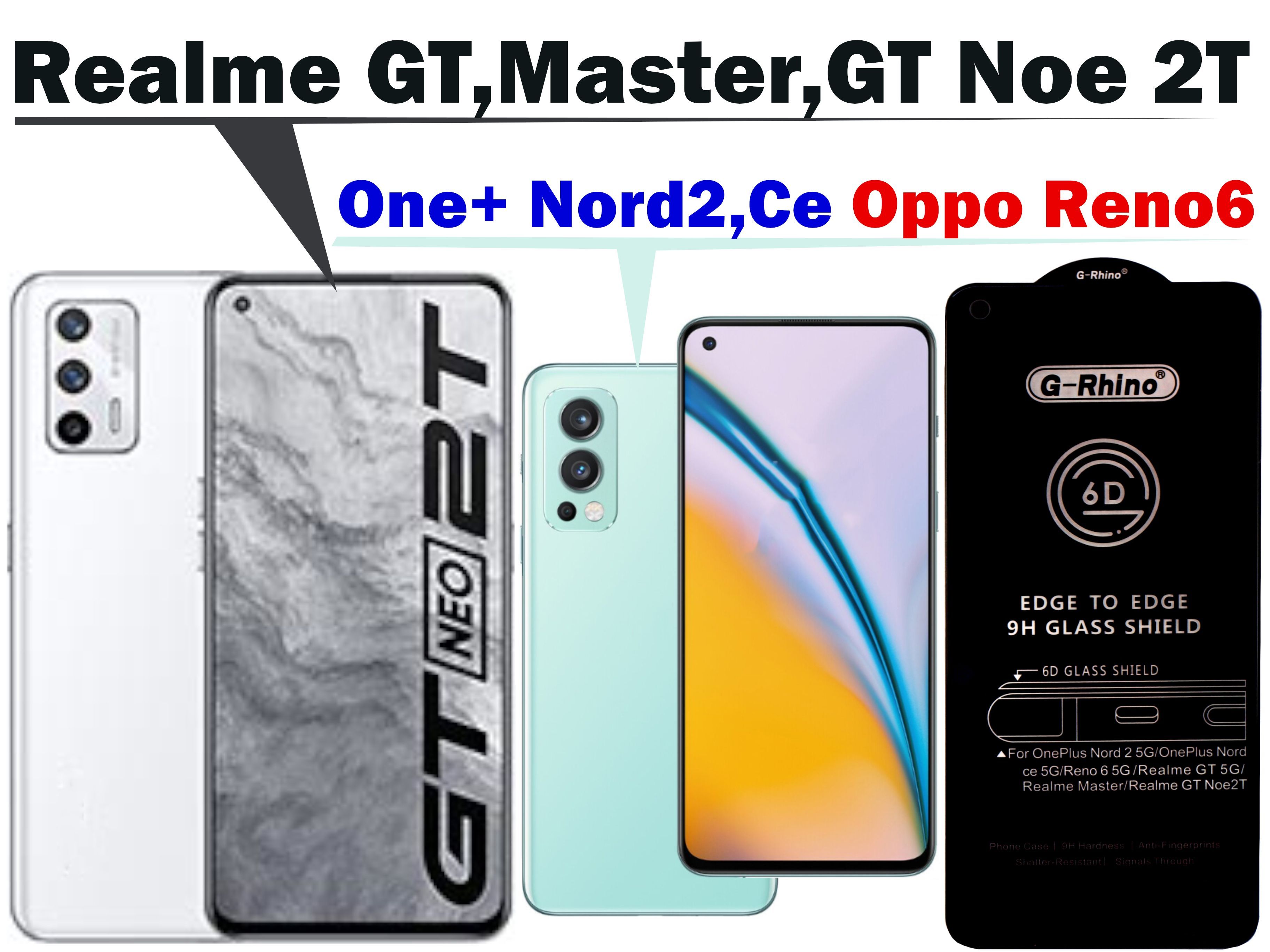 Защитное стекло G-Rhino для RealMe GT,Master,GT Neo2T, Oppo Reno 6, Oneplus  Nord2,CE Реалми GT , Masterбронестекло с полной проклейкой черная рамка  противоударное закаленное от падений - купить с доставкой по выгодным ценам