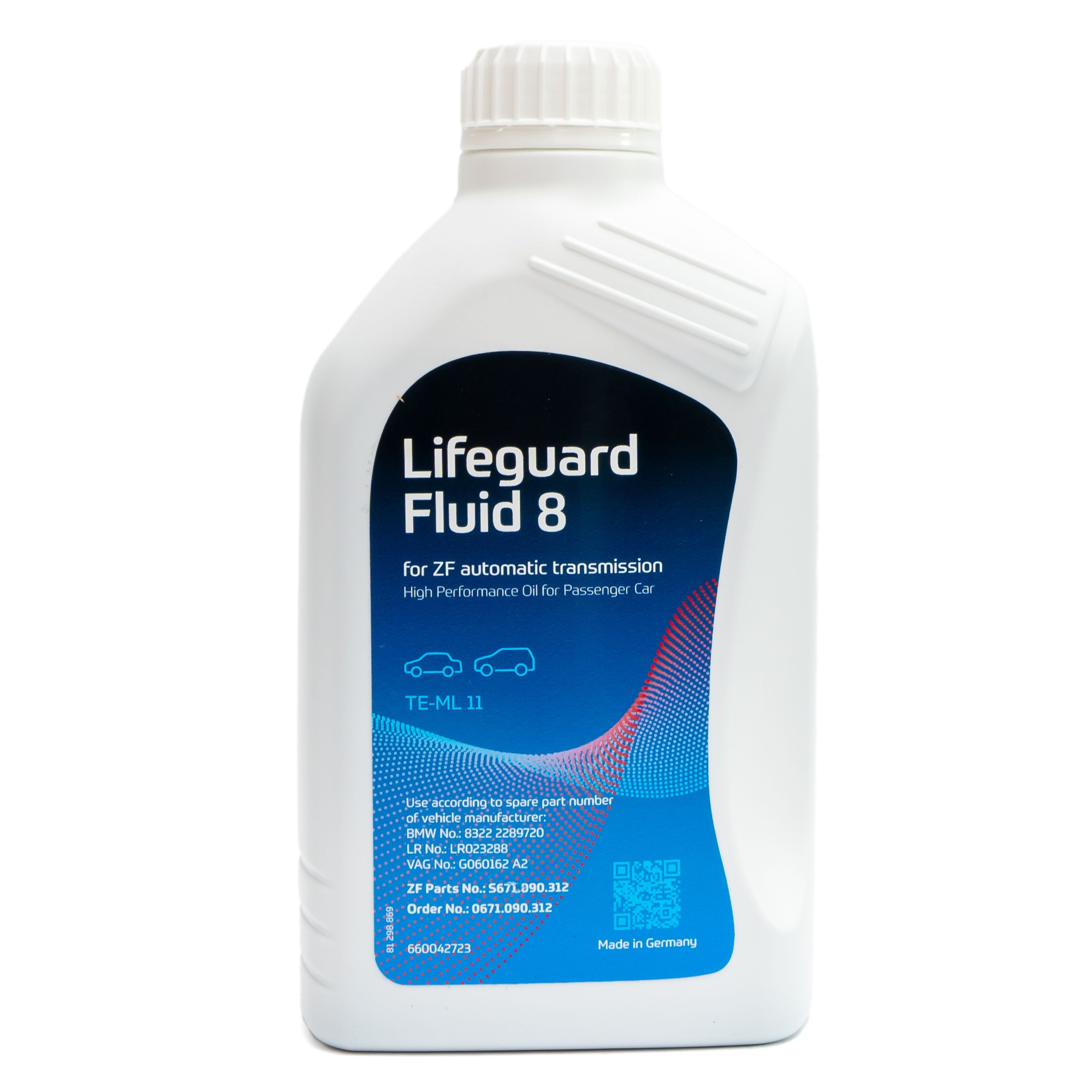 Маслотрансмиссионноесинтетическое"LifeguardFluid8HP",1л