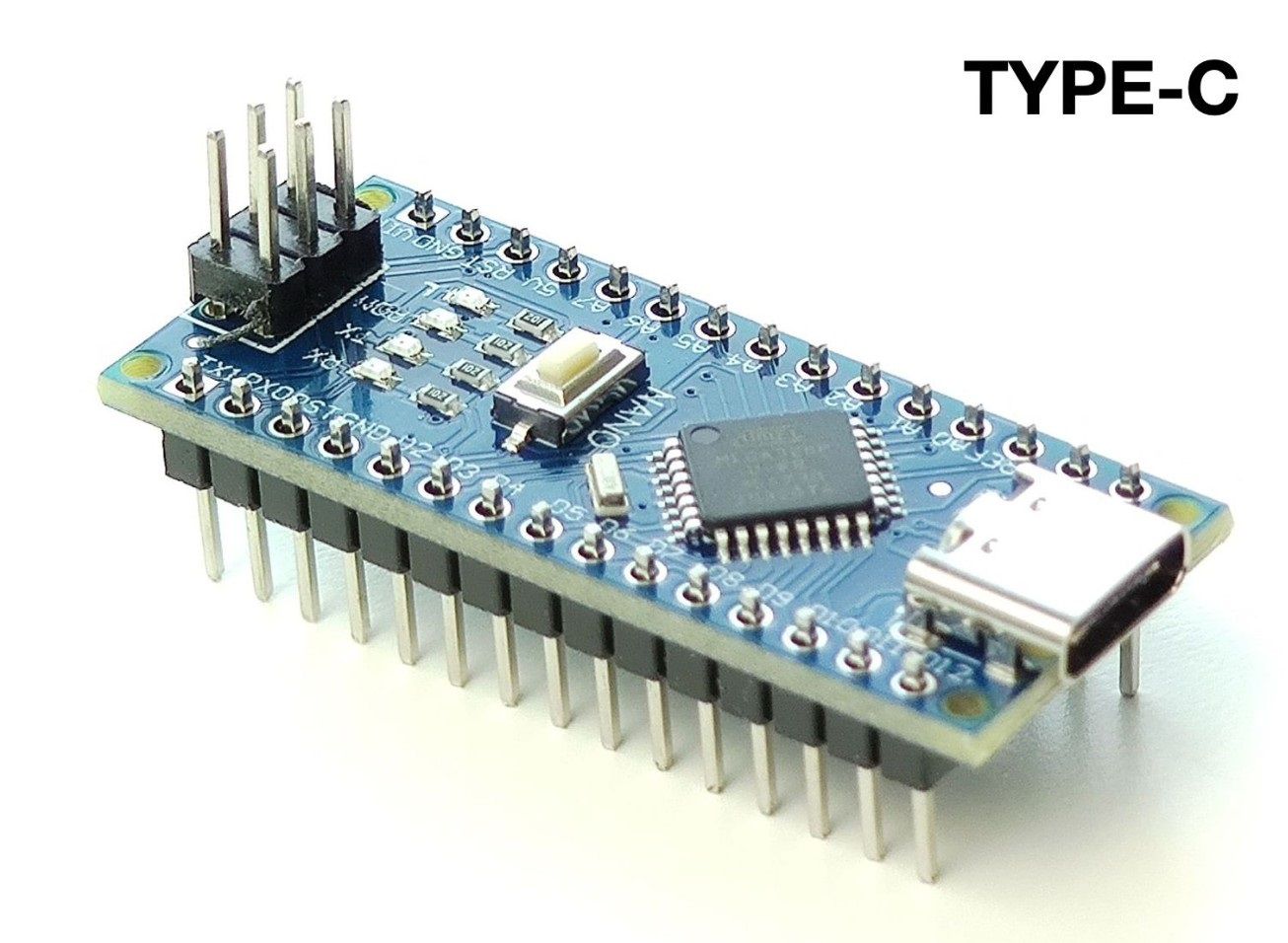 КонтроллерNANOсовместимыйсArduinoNanoCH340распаяныйType-C