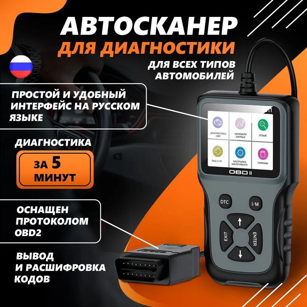 АвтомобильныйсканерV311споддержкойрусскогоязыкаOBD2EOBD,готовыйдиагностическийинструмент