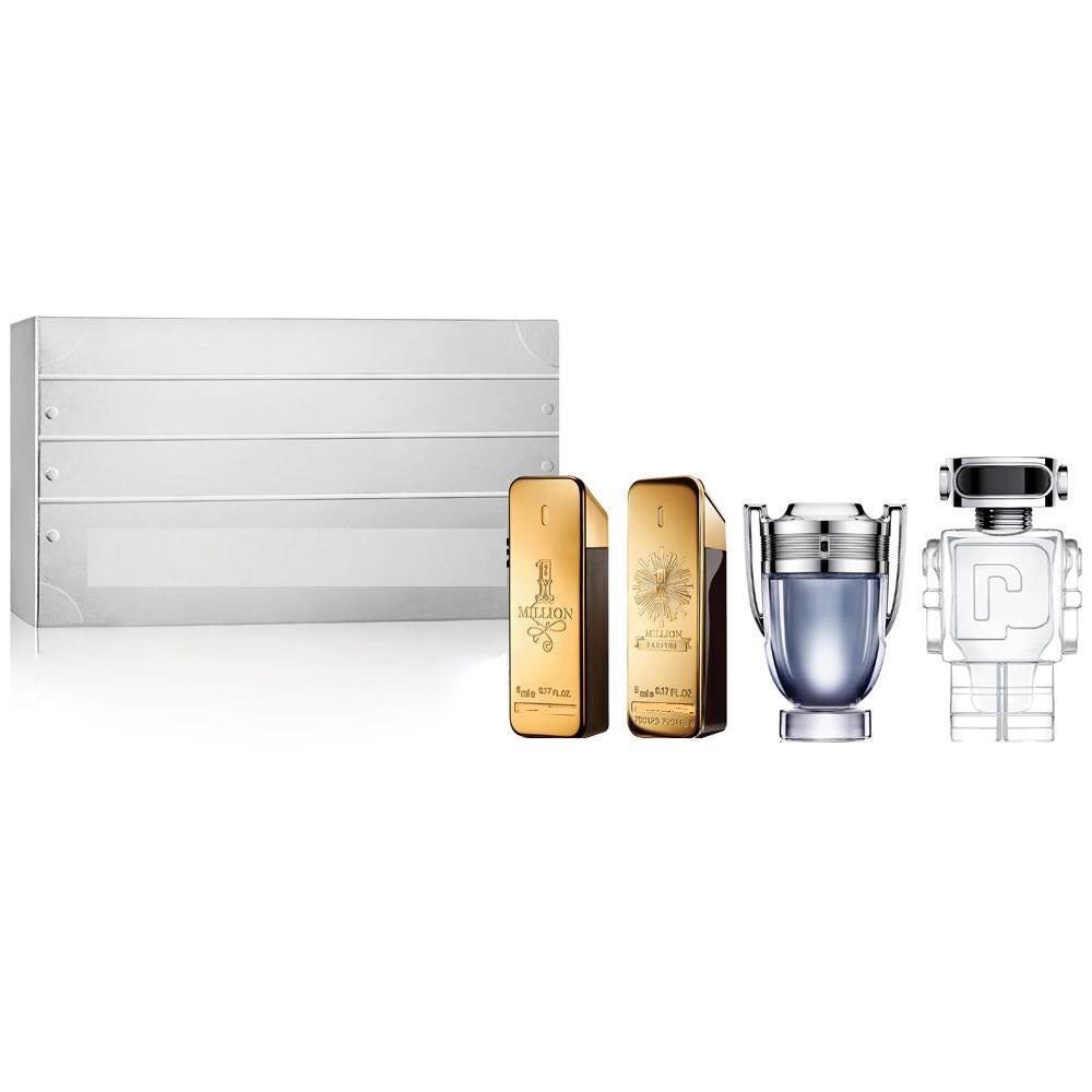 Парфюмерный набор ONE MILLION EAU DE TOILETTE, ONE MILLION 0,17 PARFUM, INVICTUS, PHANTOM, 4х30 мл