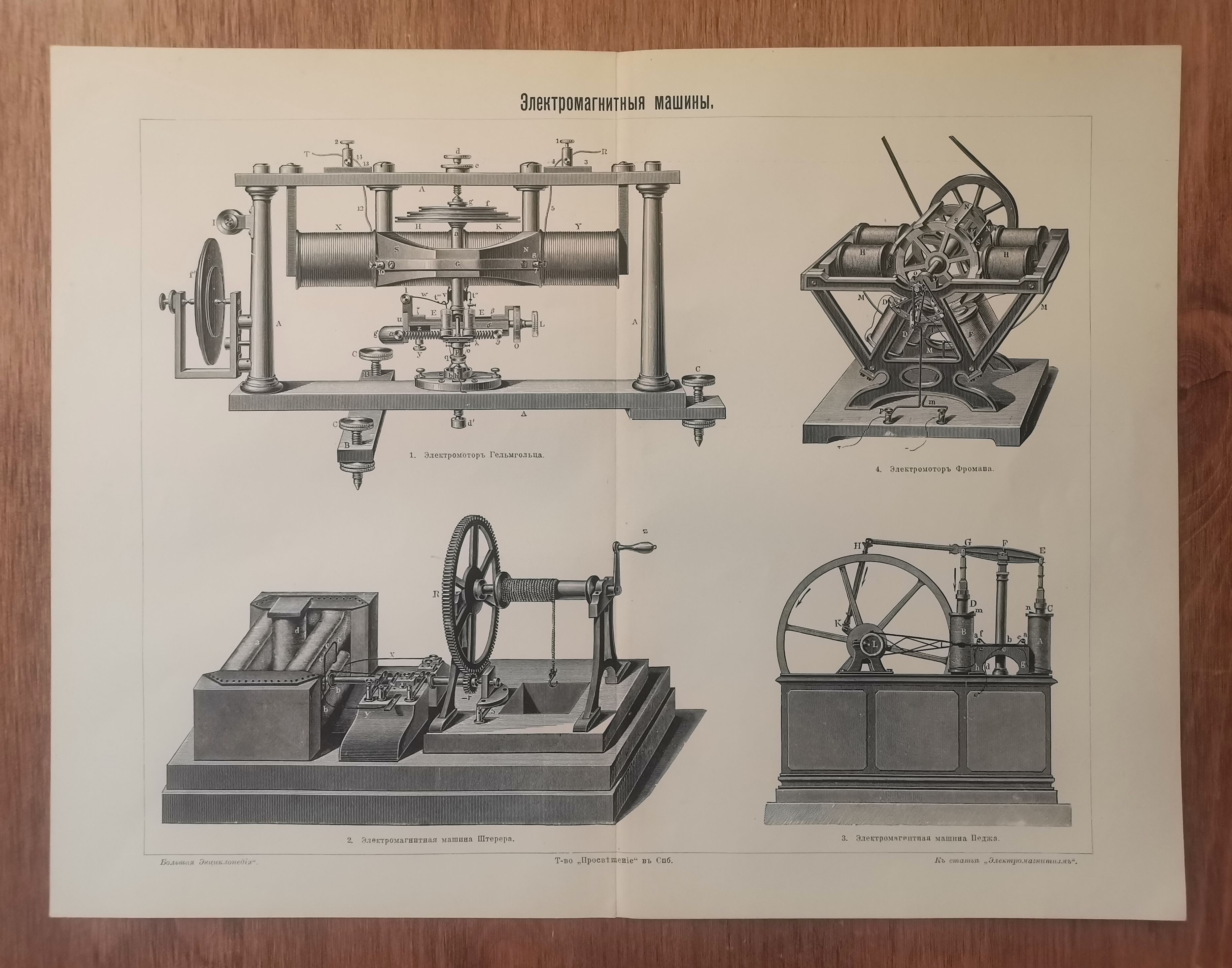 Электромагнитные машины. Антикварная гравюра. Хромолитография. Россия 1901  год. - купить по выгодной цене в интернет-магазине OZON (1307477823)