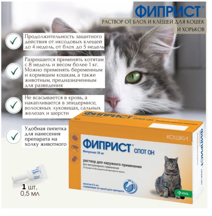 Фиприст для кошек инструкция