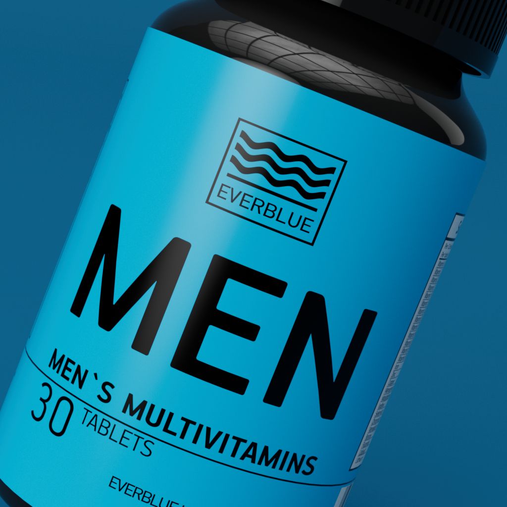 Витаминный комплекс для мужчин "Витамины для мужчин" ("Men's vitamins") мужское здоровье от EVERBLUE (Швейцария)