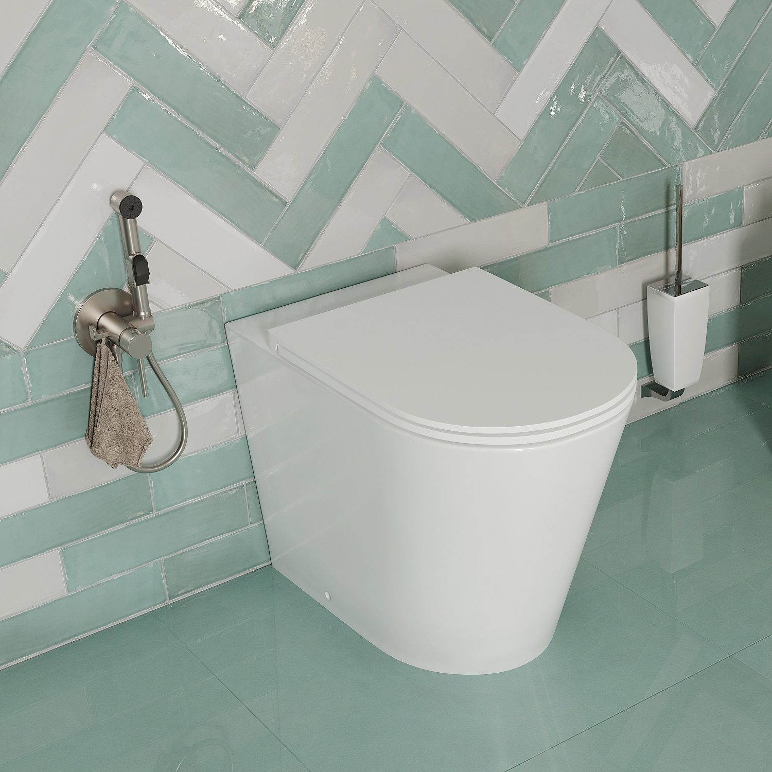 Фото товара на маркетплейсе ozon Унитаз приставной напольный, безободковый, тонкое быстросъемное сиденье с микролифтом из дюропласта, санфарфор, 25 лет гарантия, Calipso Rimless, IDDIS, CALRDSEi26