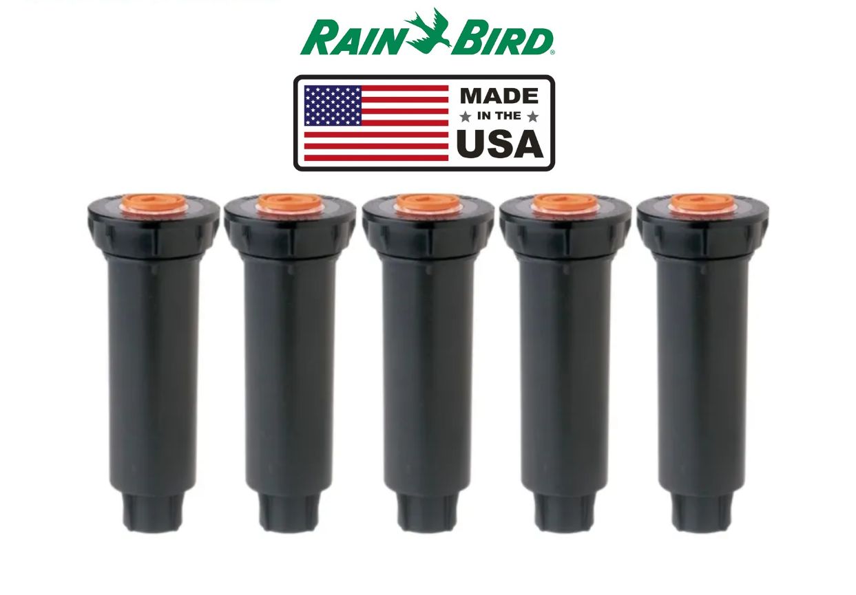 Rain Bird 1804 - Irrigatore A Scomparsa Per Prato - 5 Pezzi - Altezza 10cm, Gittata 0.6-5.5m, Ugelli MPR Regolabili - 3