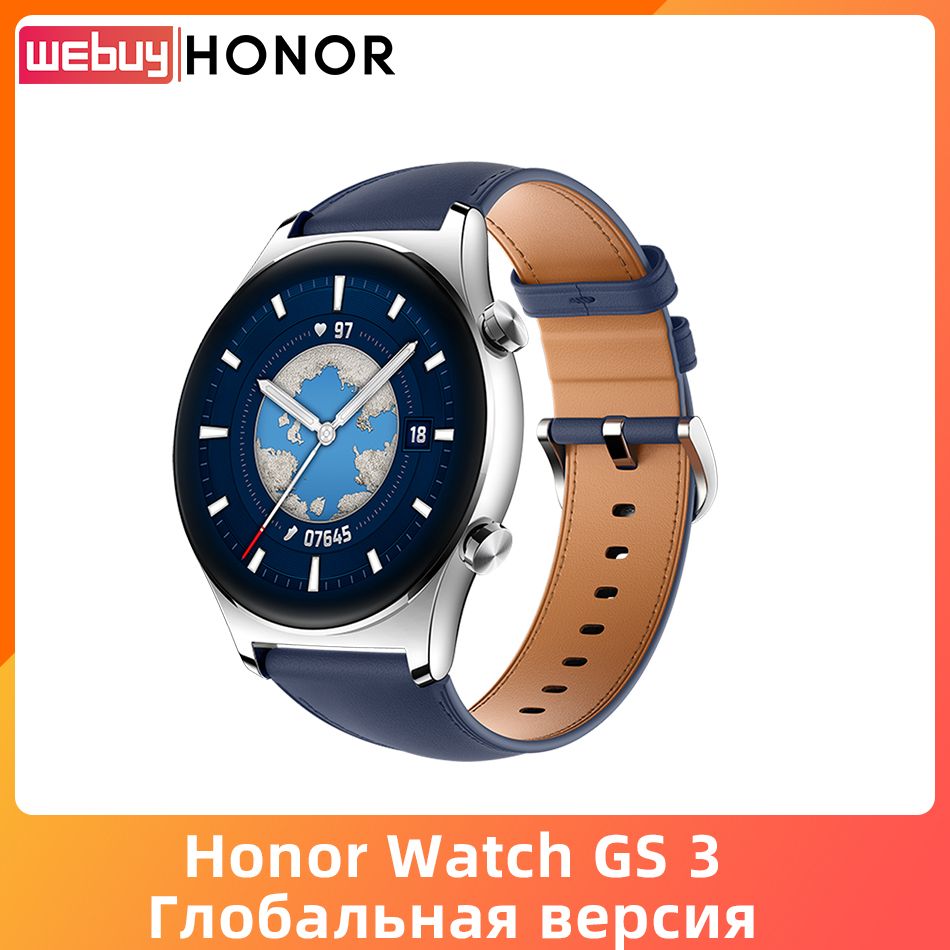 HonorУмныечасыГлобальнаяверсияHonorWatchGS3Умныечасы1,43-дюймовыйAMOLED-экранGPSЧасы,46mm