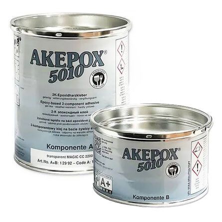 ЖелеобразныйклейAKEPOX5010AKEMI(Акепокс5010Акеми)длякамня,прозрачно-молочный,банка1кг.