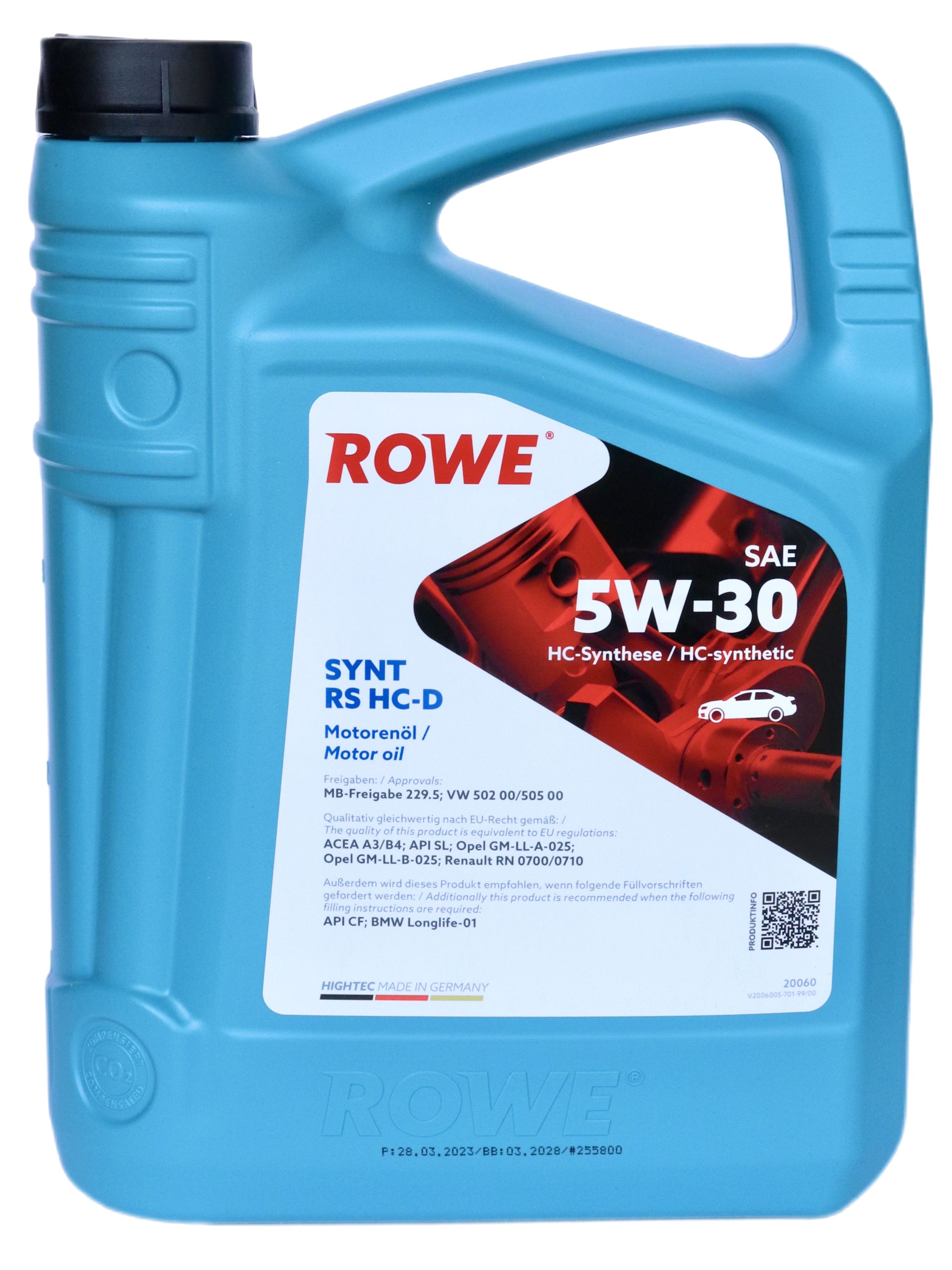 Масло rowe rs. Моторное масло Rowe Hightec Multi Synt DPF SAE 5w-30. Rowe 5w30 RS DLS. Rowe DPF 5w-30 масло. Масло Rowe Hightec Synt RSI 5w40.