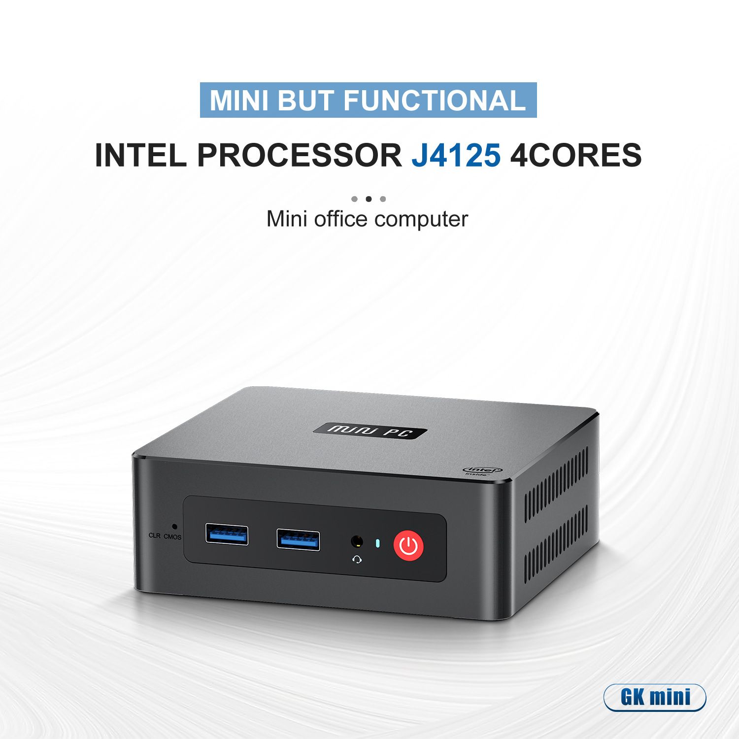 BeelinkМини-ПКMINIS(IntelCeleronJ4125,RAM8ГБ,SSD128ГБ,IntelUHDGraphics,Windows11Pro),черныйматовый