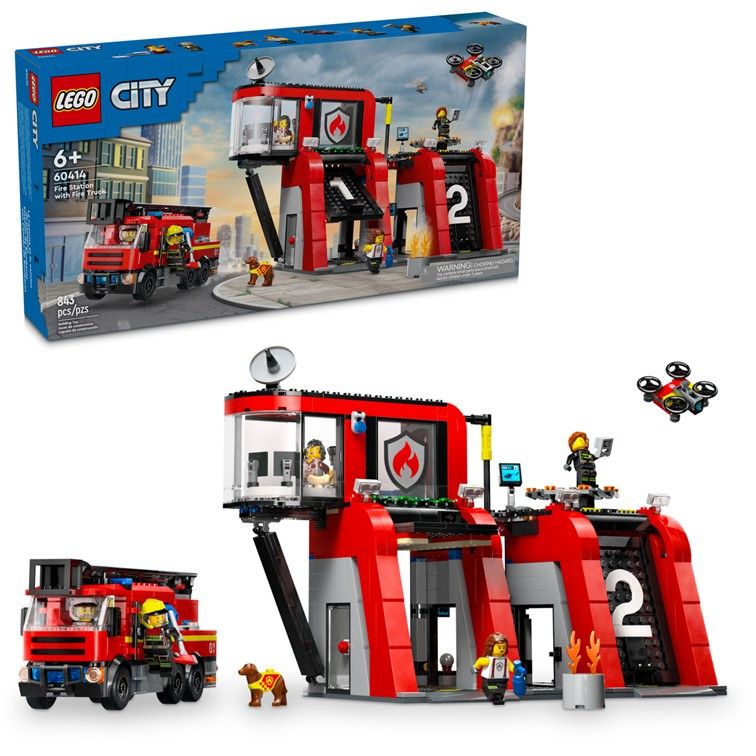 60414 LEGO City Fire station with fire truck 843 OZON 1403425234