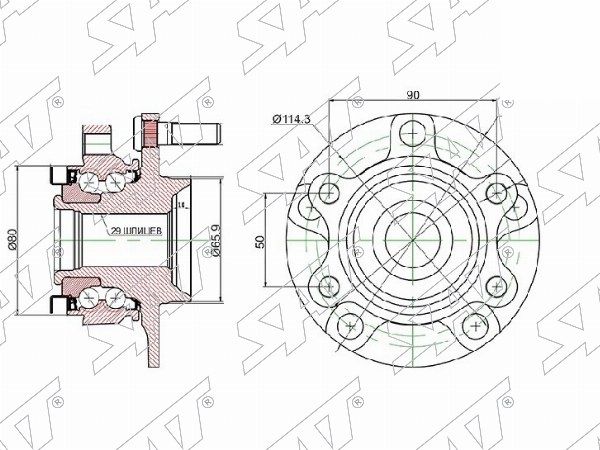 Как снять ступицу ниссан кашкай ST-40202-JG000 Ступичный узел перед NISSAN QASHQAI J10E 06-,X-TRAIL J31 07-,ROGU