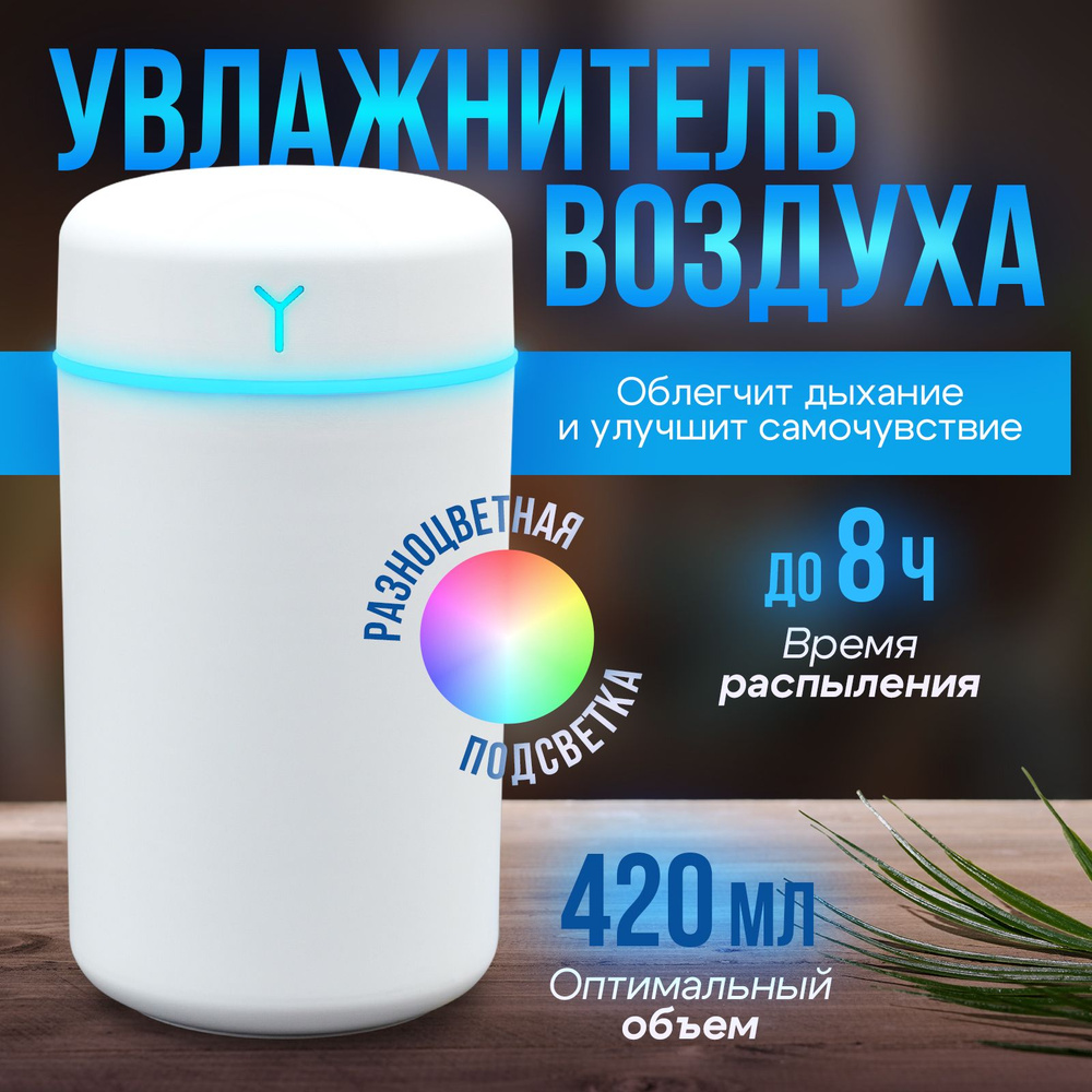 Увлажнитель воздуха для дома маленький / Бесшумный воздухоувлажнитель с ...