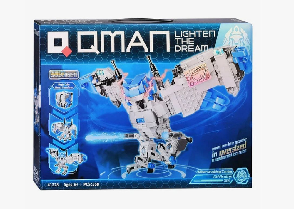 Конструктор "Лунный Кондор" 3 в 1 серия Робот - трансформер 558 деталей QMan  #1