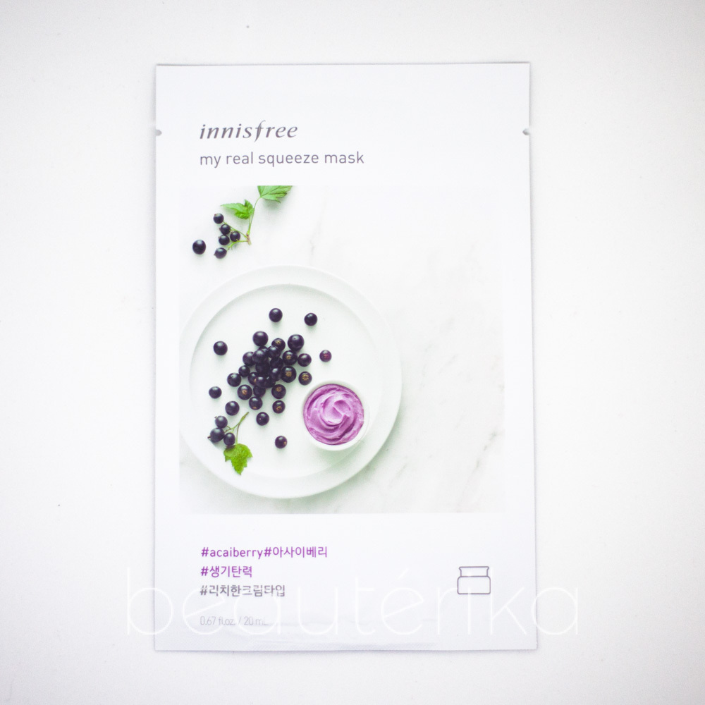 INNISFREE MY REAL Маска для лица с соком ягод асаи, 20 мл — купить в ...
