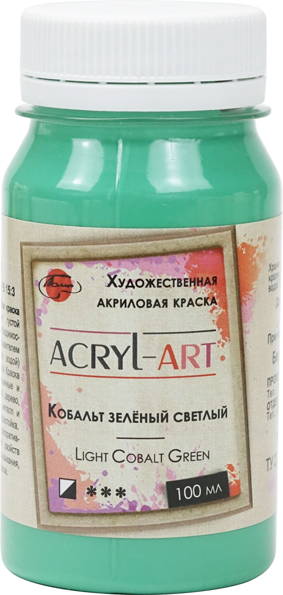 Краска акриловая художественная Акрил-Арт, "Таир", 100 мл, Кобальт ...