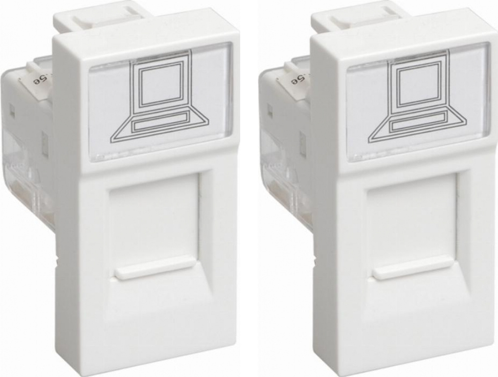 Розетка информационная IEK Праймер РКИ-10-00-П 1 модуль RJ45 UTP кат ...
