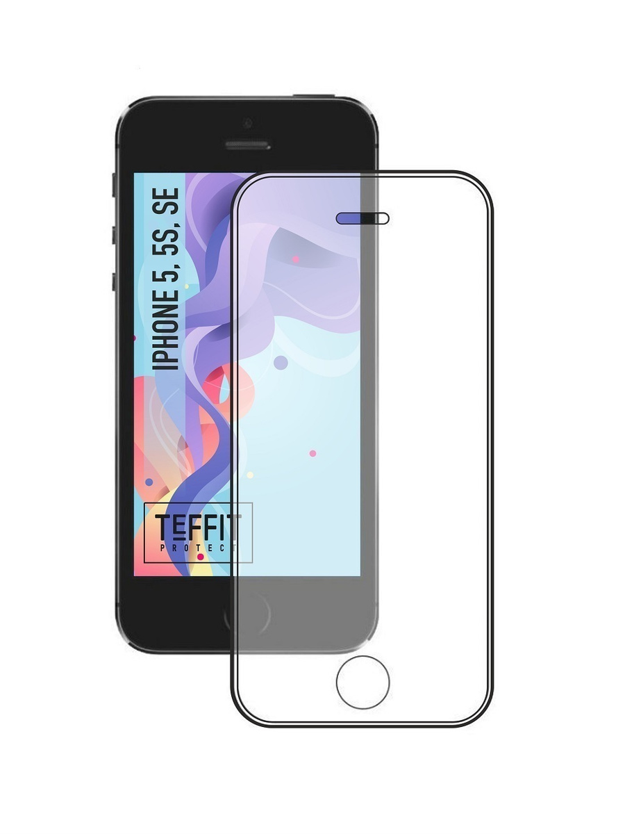 Teffit protect Защитное стекло для телефона Apple iPhone 5/ iPhone 5s/ iPhone SE полноэкранное  #1