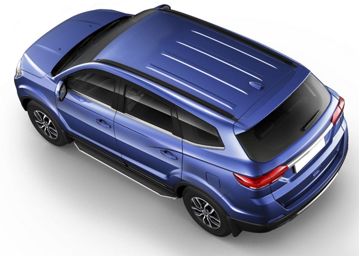 Пороги на автомобиль "Premium" Rival для Lifan Myway 2016-н.в., 180 см, 2 шт., алюминий, A180ALP.3304.1 #1