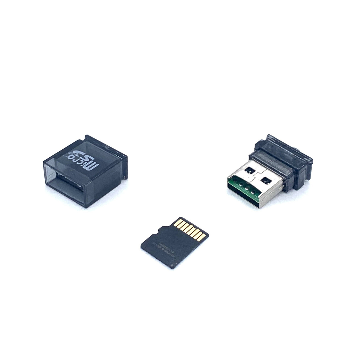 Картридер USB - Micro SD переходник для флешкарт (черный) — купить в ...