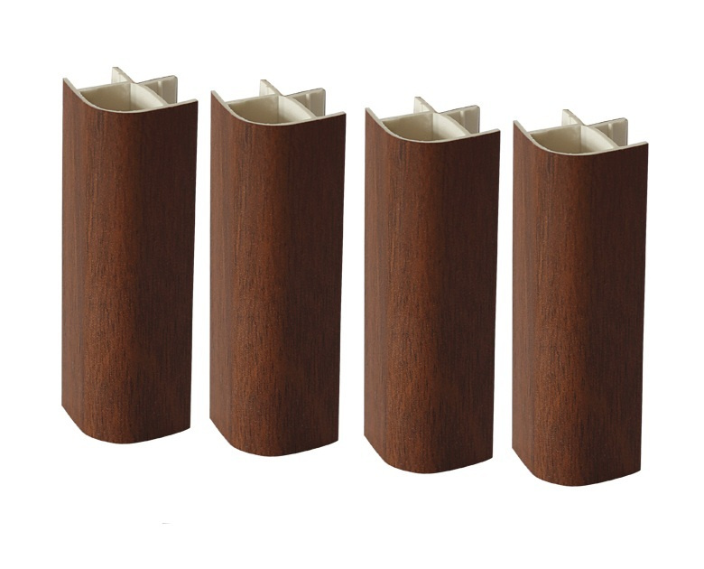 Соединение цоколя 90 градусов (универсальное) 100 мм, пластик, Орех ...