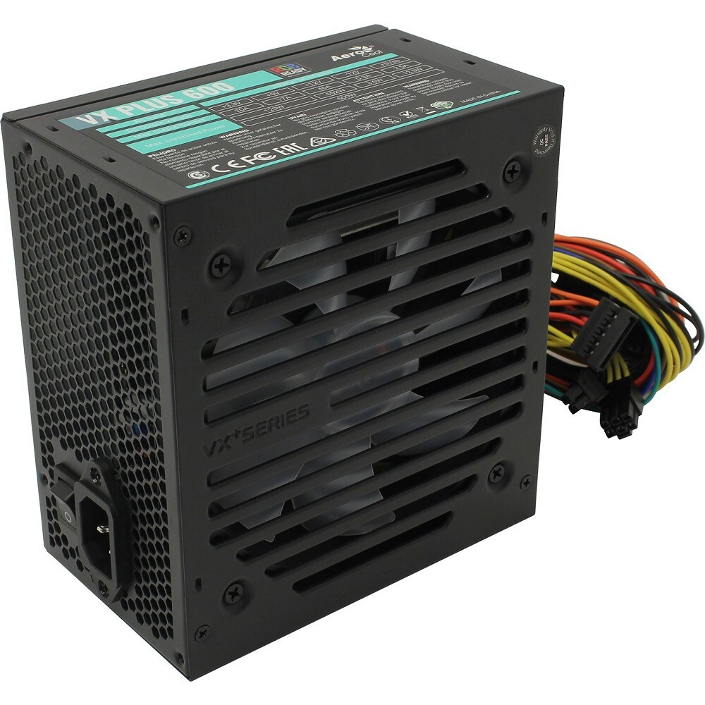 Aerocool 600W VX-600 RGB PLUS (ATX 2.3, 600W, 120mm fan, RGB-подсветка ...