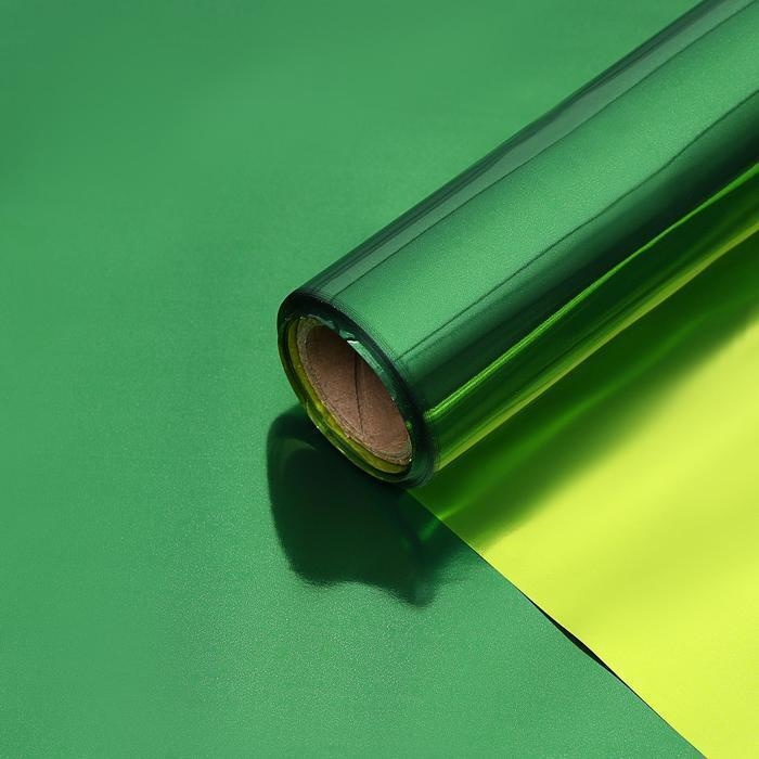 Полисилк двухсторонний зеленый + салатовый, 1 х 20 м  #1