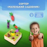 Сортер монтессори деревянный для малышей детей развивающая реч магнитная игра овощи фрукты подарок / Развивающие игрушки для малышей . Спонсорские товары