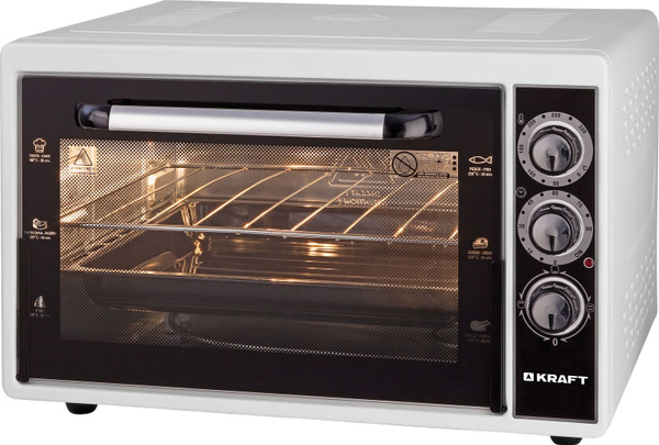 Мини-печь KRAFT KF-MO 3801 W, белый, 38 л купить по низкой цене с ...