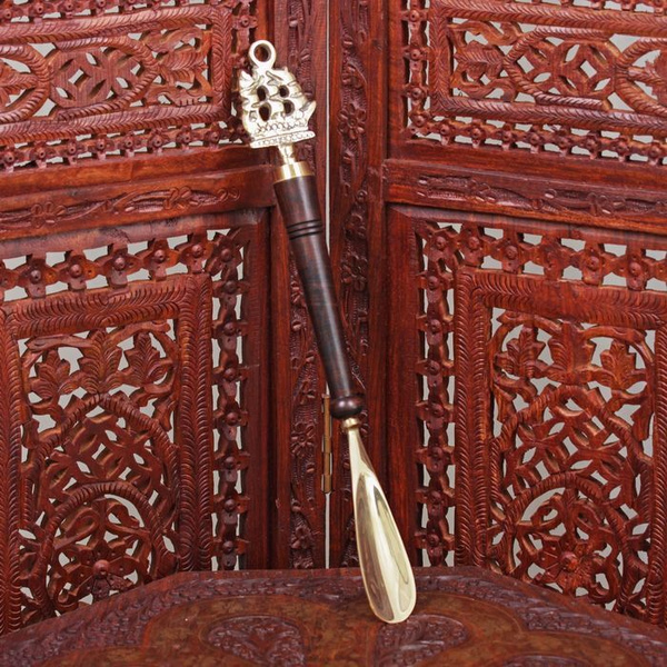 Ложка для обуви латунь рукоятка дерево "Корабль" 36*5*2,5 см - купить с ...