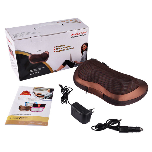 Car&Home Массажная подушка 8 роликов для шеи и спины Massage Pillow от ...