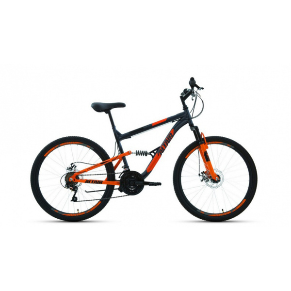 Велосипед Altair MTB FS 26" 2.0 disc рост 16" Темно-серый, Оранжевый ...