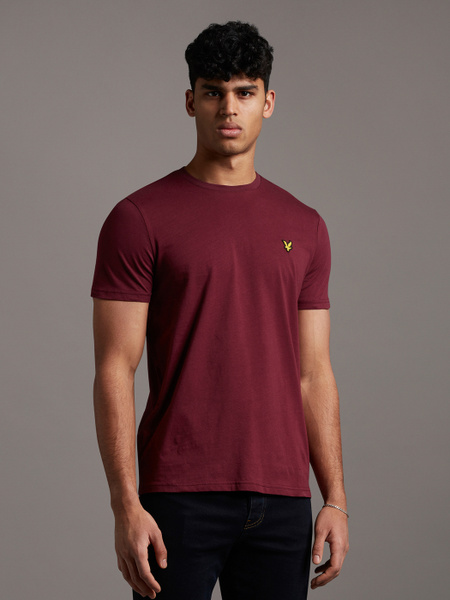Футболка Lyle & Scott, размер 52, цвет бордовый, 100% хлопок - купить ...