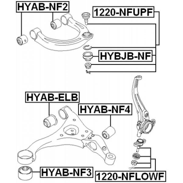 Опора Шаровая Переднего Поворотного Кулака (Hyundai Sonata Nf 2005-2010 ...