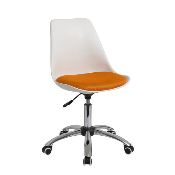 Офисное кресло Easy Chair BN_Dt_Echair-212 PTW пласт.бел, ткань оранж .