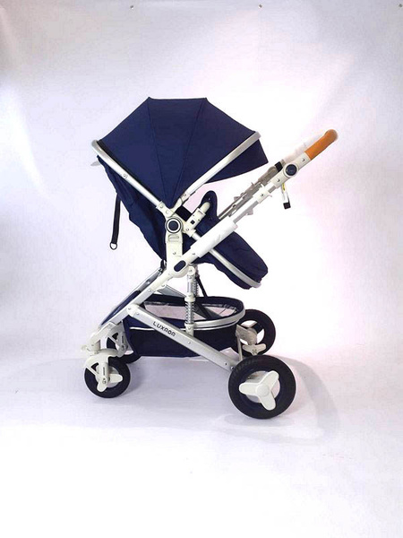 Коляска трансформер светло-синяя Luxmom 530model-w с москиткой - купить ...