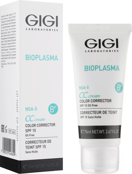 GiGi CC крем для лица Bioplasma CC Cream Color Corrector SPF15 75 мл ...