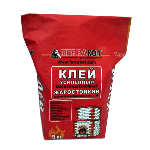 Клей Терракот, усиленный, жаростойкий, до +400с, 5 кг - купить с ...
