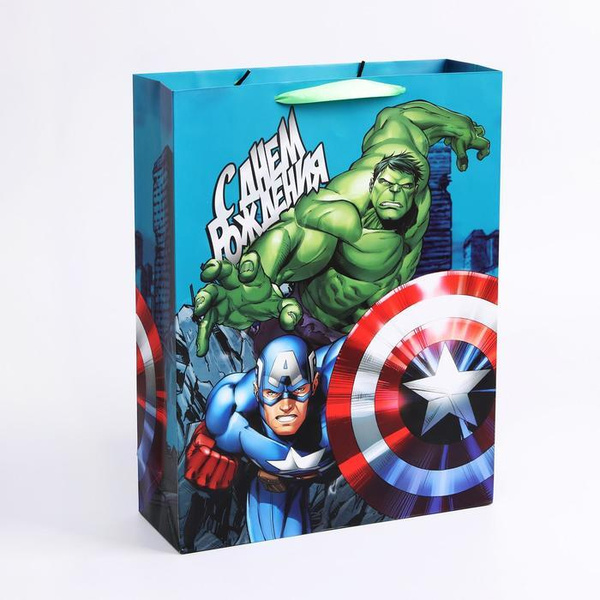 Marvel Пакет ламинированный вертикальный "С Днем рождения, супергерой ...