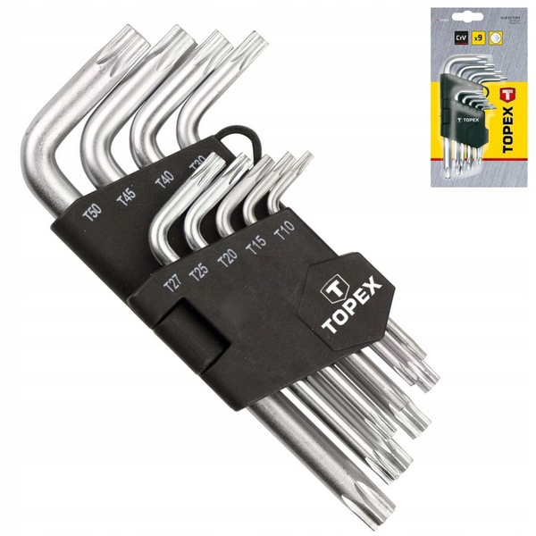 Ключи Torx (звездочки T10-T50), стандартные, набор 9 шт, CR-V, (звезда ...
