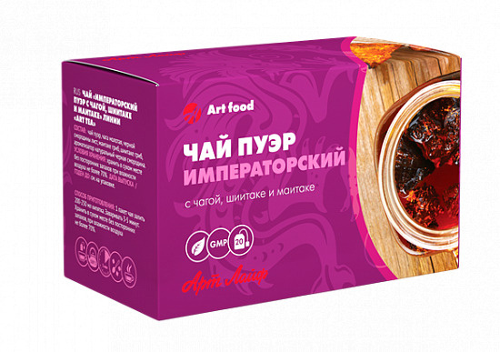 Арт Лайф Чай Императорский пуэр с чагой, шиитаке и маитаке, 20 ...