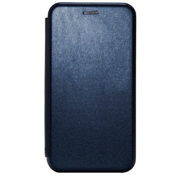 Чехол книжка кожа темно синий для Realme C25 / Realme C25S / Realme C15 ...