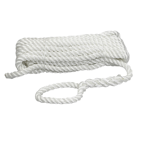 Швартовый канат (конец)трехпрядный Santong Rope d14 мм х 10 м, белый ...