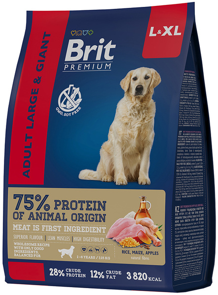 Корм Brit Premium Adult Large & Giant для собак крупных и гигантских ...