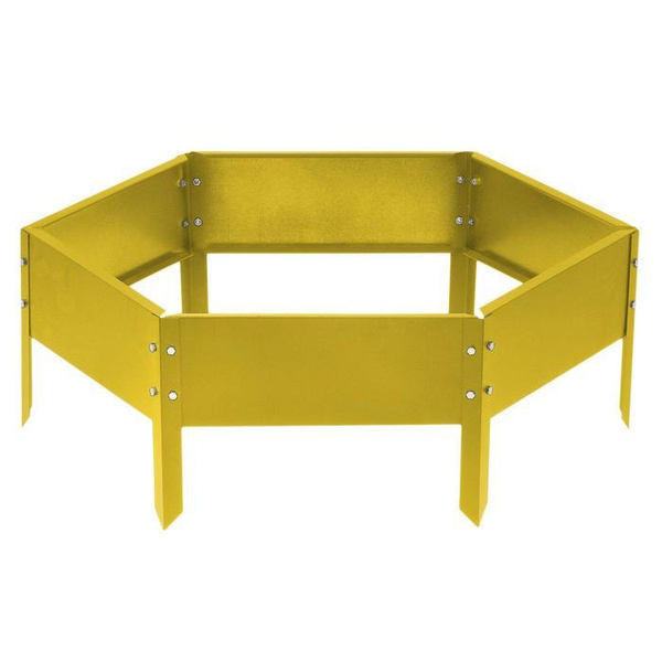 Клумба оцинкованная, d - 80 см, h - 15 см, жёлтая, - купить с доставкой ...