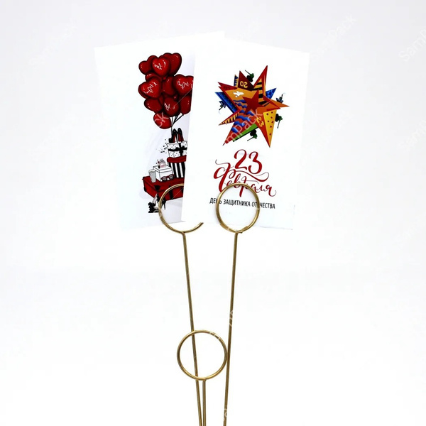 Держатель для открыток и ценников металлический "Круг" 10 шт - купить с ...