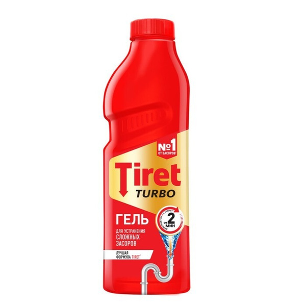 Гель для устранения сложных засоров Tiret Turbo, 1 л - купить с ...