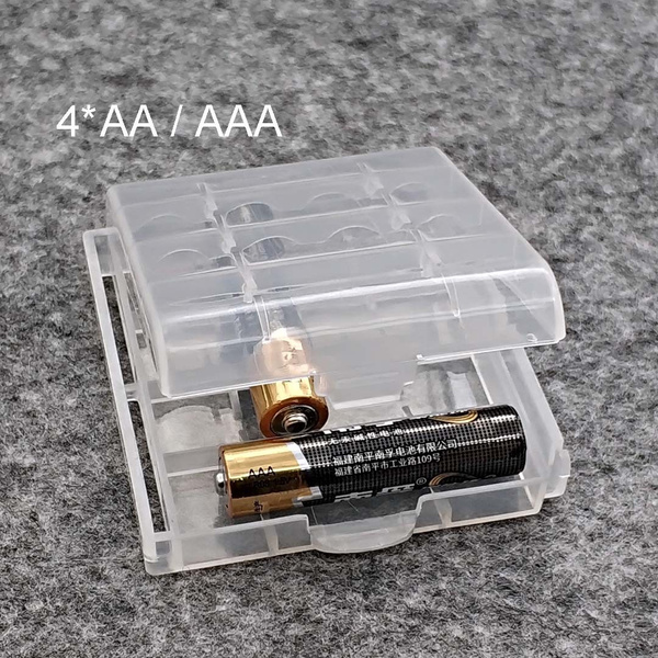 Бокс для батареек/аккумуляторов 18650 26650 AA Transparent protective ...